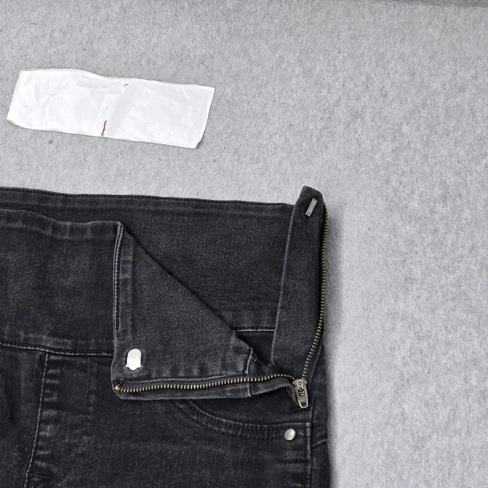 Spanx‎ Women Jeans M Black Denim Pants High Rise Skinny Slim 28